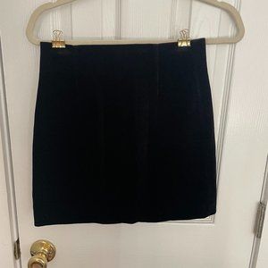 Zara Velvet Mini Skirt Black XS